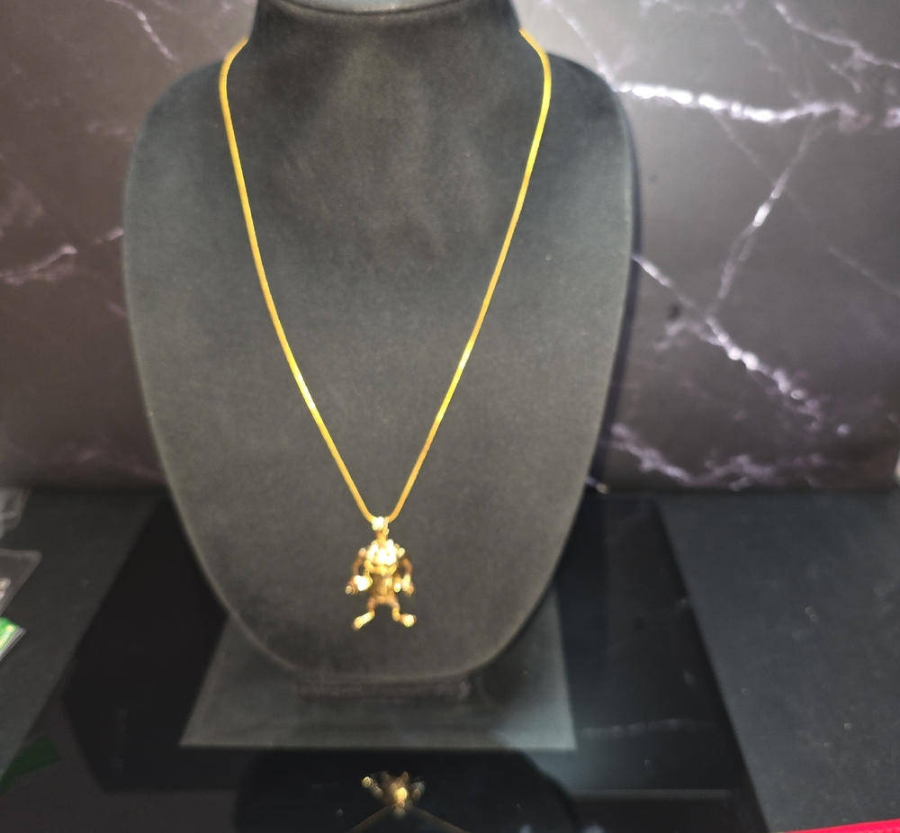 Gold Tone Frog Pendant Necklace - Women Jewelry